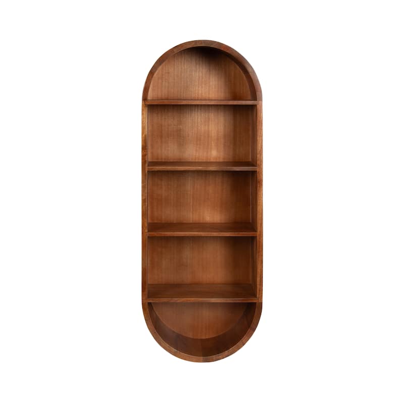 Kate and Laurel Hutton Wood Capsule Wall Shelf