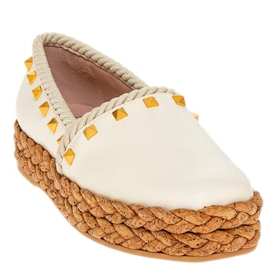 Valentino Rockstud Espadrilles in Leather