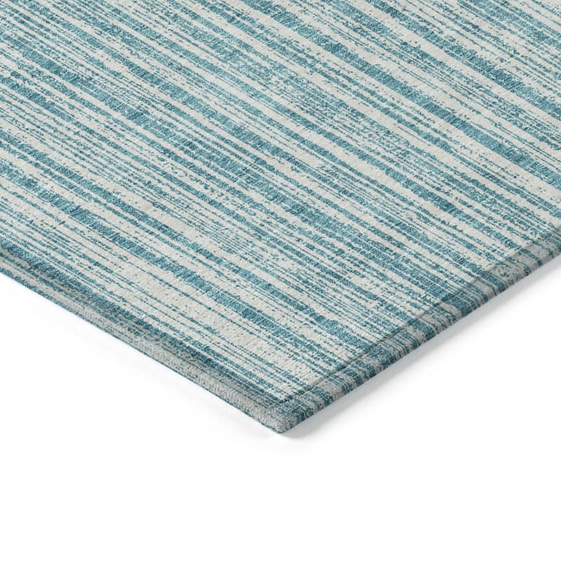HomeRoots Striped Transitional Rectangle Outdoor Rug