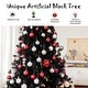 preview thumbnail 7 of 8, Gymax 7 FT Pre-lit Black Halloween Tree Artificial Hinged Christmas - See Details