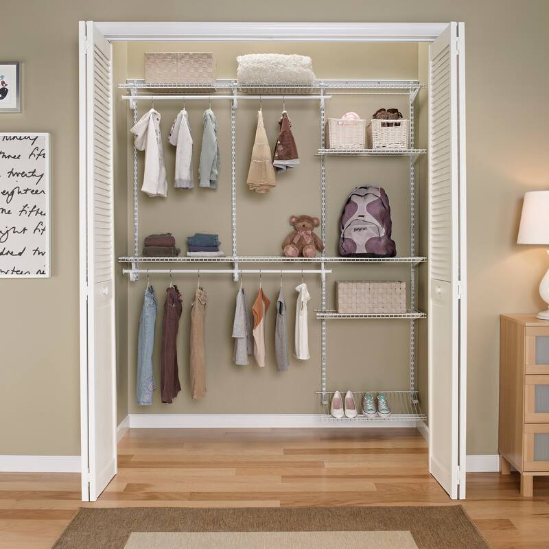 ClosetMaid ShelfTrack 60-96 Inch Wide Adjustable Closet Organizer
