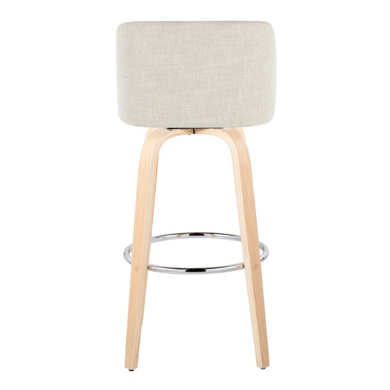 Carson Carrington Vallberga 30" Fixed-Height Bar Stool with Natural Wood Base (Set of 2)