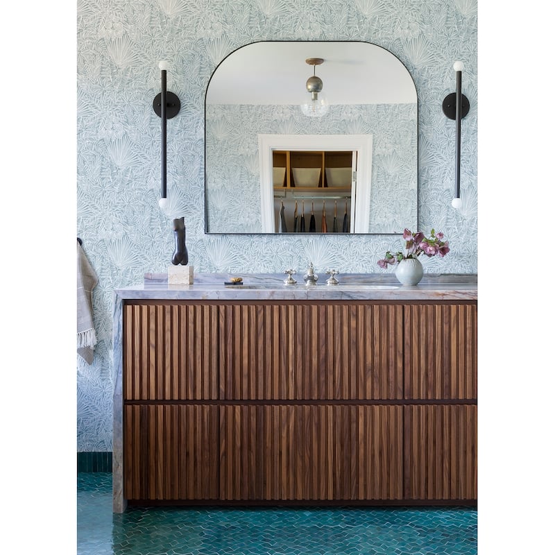 A-Street Prints Vita Blue Botanical Wallpaper