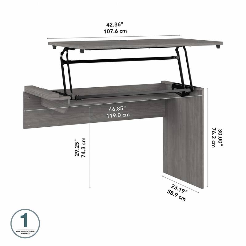 Cabot 3 Position Sit to Stand Desk Return by Bush Furniture