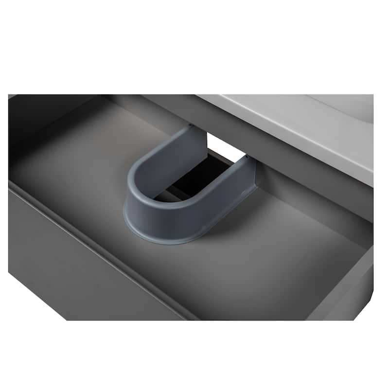 Modern Free Standing Bathroom Vanity with Washbasin | Comfort Collection mirror Omega 24" included