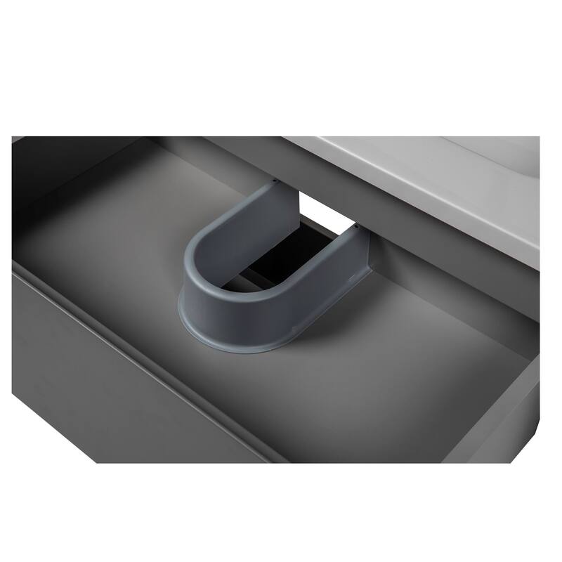 Modern Free Standing Bathroom Vanity with Washbasin | Comfort Collection mirror Omega R-line 32" included