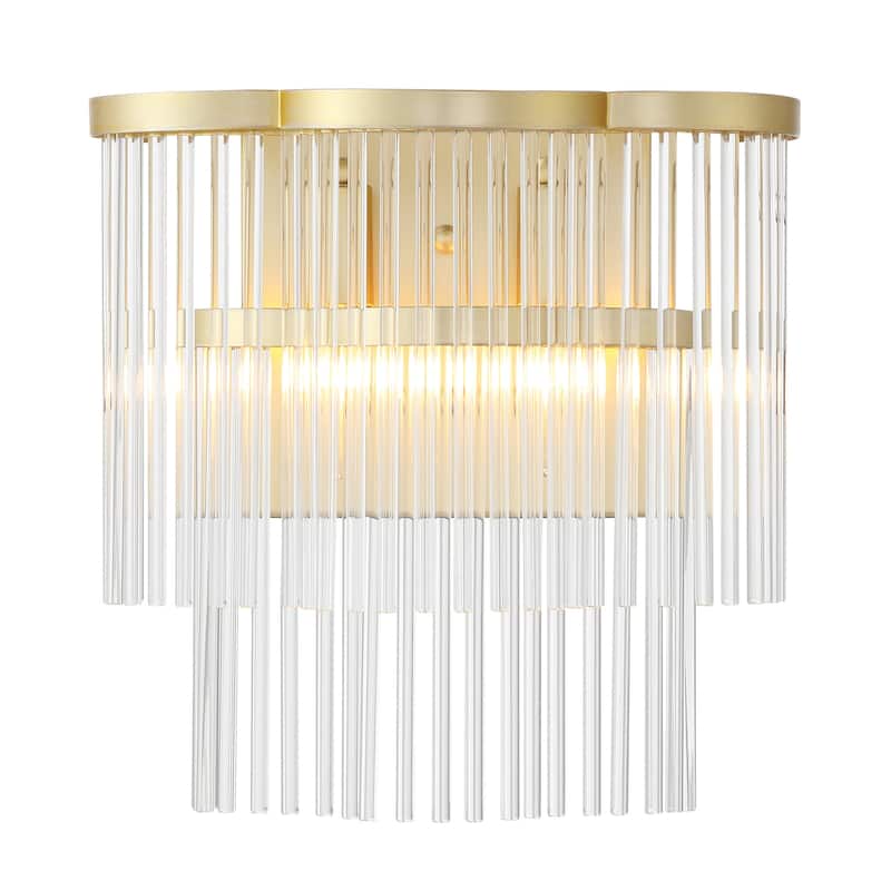 Minka Lavery 5452 Azura 2 Light 12" Tall Wall Sconce with Clear Glass - Heirloom Brass