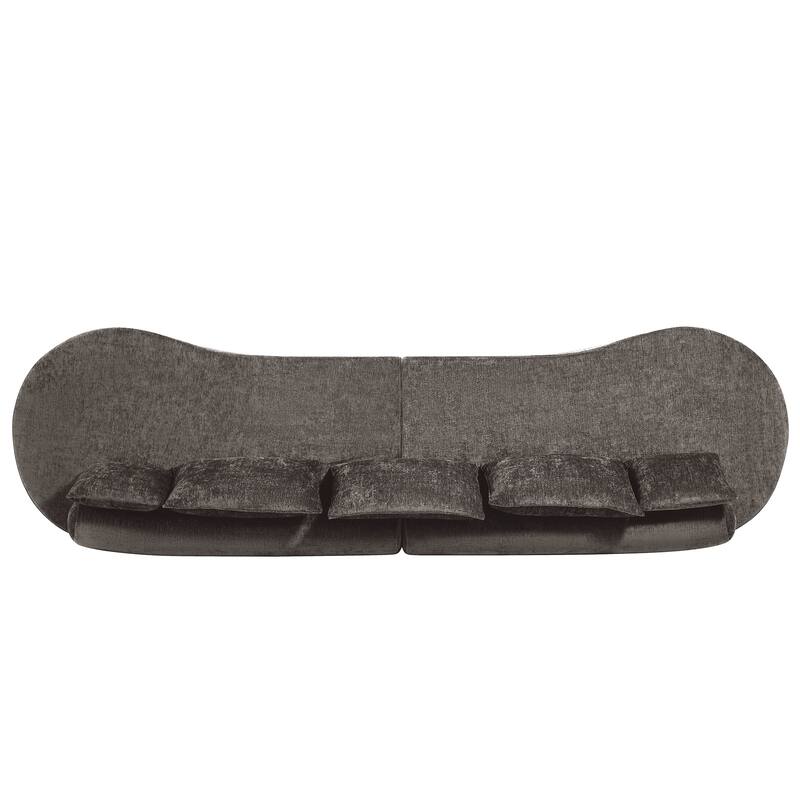 Christopher Knight Home - Curved Modular 138.6" Upholstered Sectional Sofa