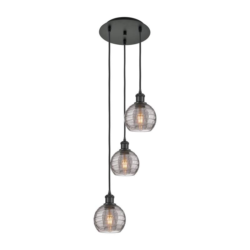 Innovations Lighting 113B-3P 25 12 Athens Deco Swirl Pendant Athens