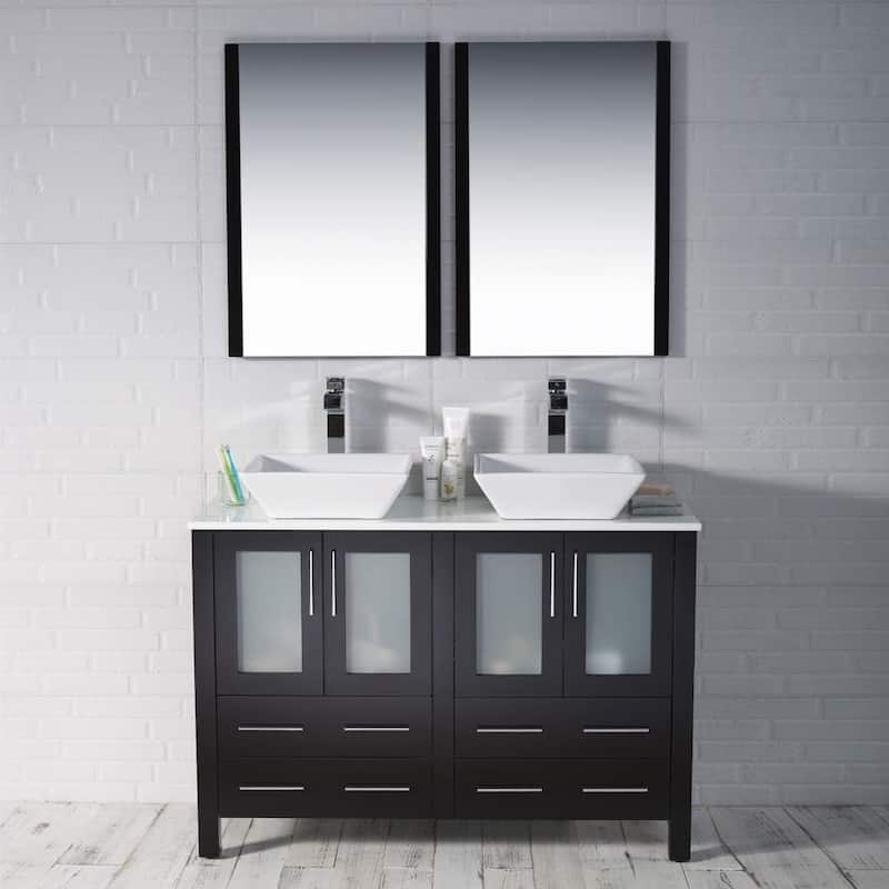 Blossom Sydney 48" Double Bathroom Vanity with Ceramic Sink & Mirrors