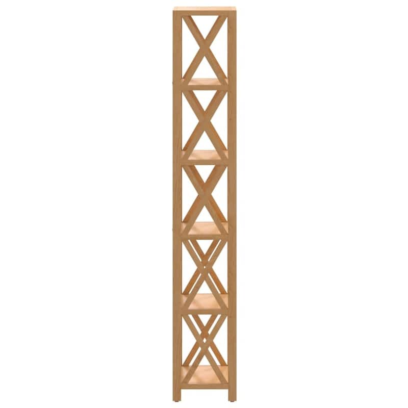 vidaXL 4-Tier Shelf 6.7"x11.8"x44.1" Solid Wood Oak