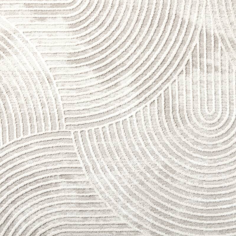 TOWN & COUNTRY LUXE Maya Soft Arches Neutral Indoor Area Rug with High-Low Texture