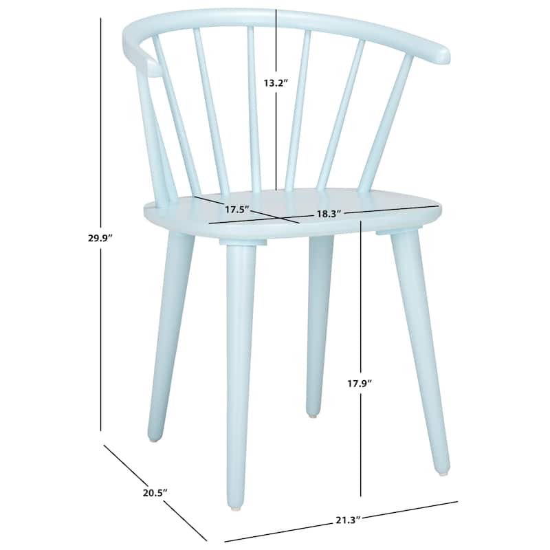 SAFAVIEH Home Blanchard 18-inch Curved Spindle Side Chair [SET of 2] - 21"W x 21"D x 30"H