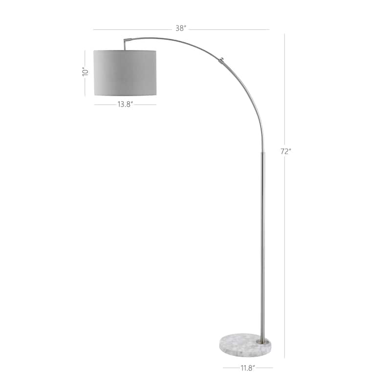 GetLedel 72-inch Modern Arch Floor Lamp with White Marble Base