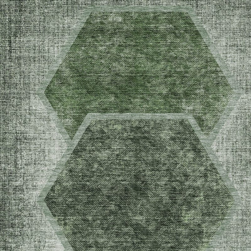 HomeRoots Geometric Transitional Rectangle Outdoor Rug