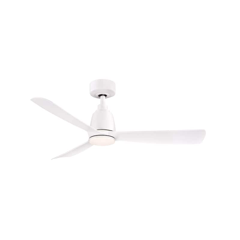 Kute - 44 inch Indoor/Outdoor Ceiling Fan with Matte White Blades - Matte White