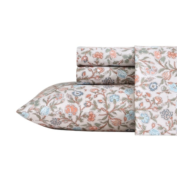 slide 2 of 6, Wrangler Printed Novelty Sheet Sets Westward Floral Beige - Full
