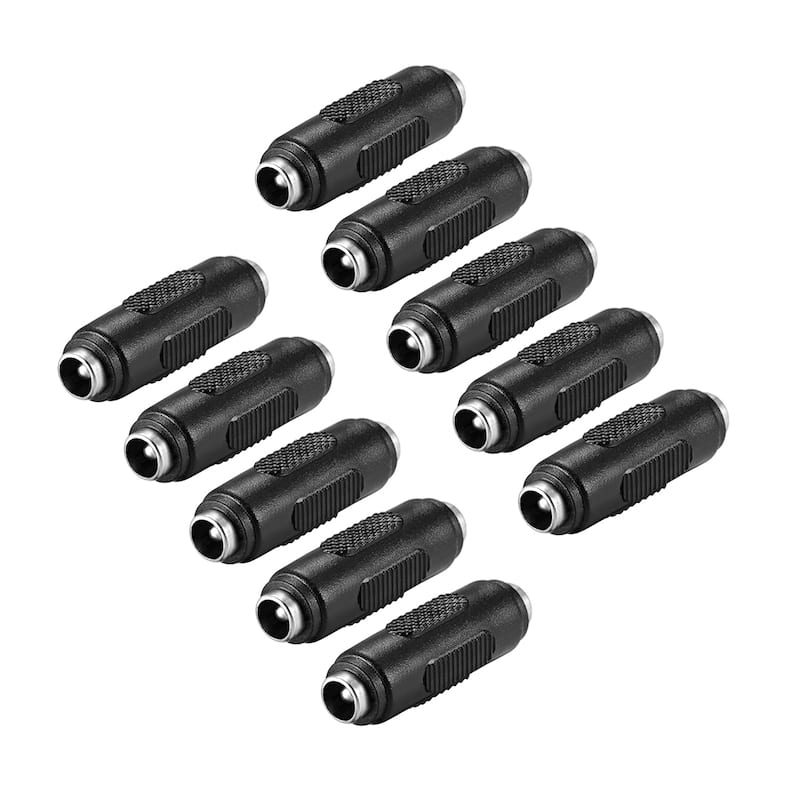 DC Female to Female Connector 5.5x2.5mm Power Cable Jack Adapter 10Pcs - Black - Male to Male(10Pcs)