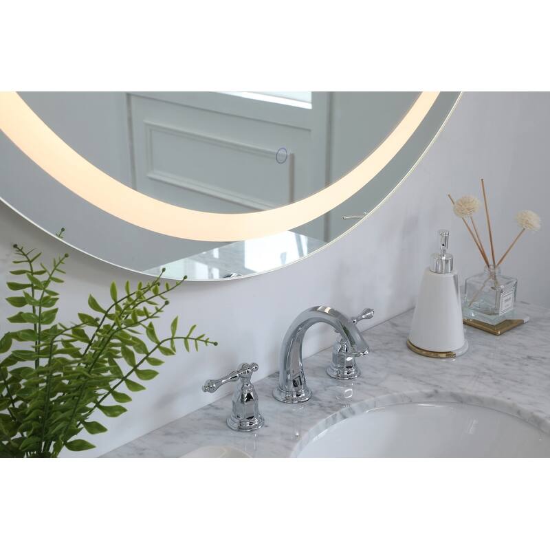 Avalon 42" diameter Hardwired LED mirror - Silver