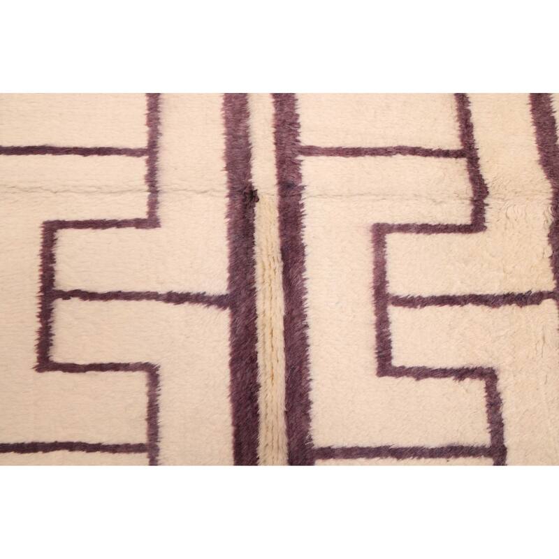 ECARPETGALLERY Hand-knotted Pak Finest Marrakesh Cream Wool Rug - 6'11 x 9'8