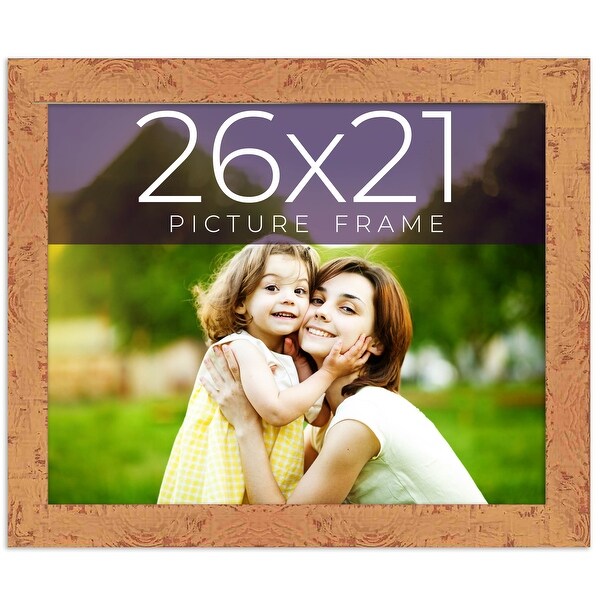 26x21 Brown Picture Frame - Wood Picture Frame Complete with UV