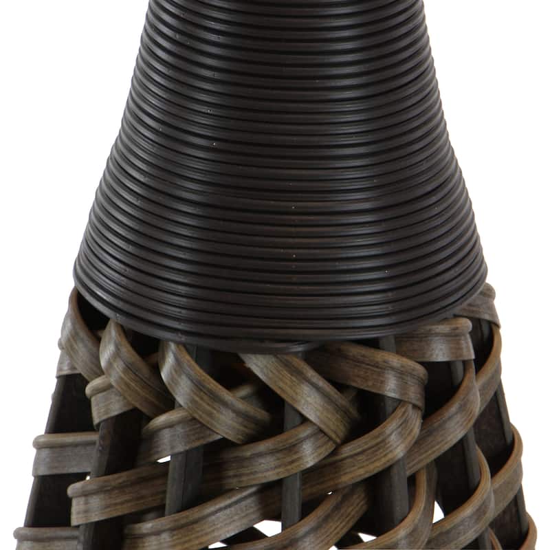 Rattan Tall Woven Floor Vase - Brown - Roche River Decor - 12"Wx12"Lx48"H