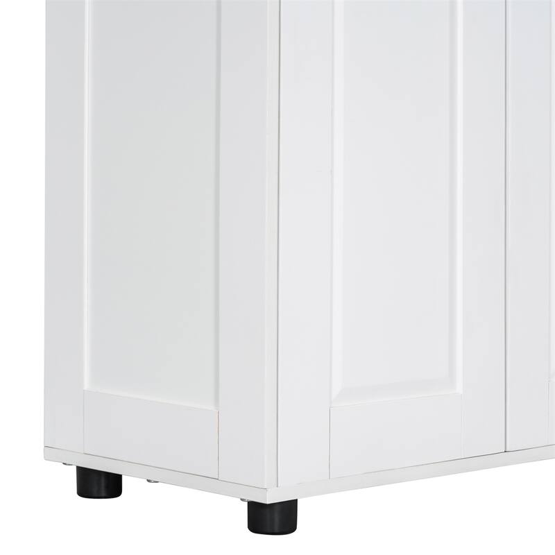 Storage Cabinet with Two Doors for Bathroom,Adjustable Shelf,MDF Board