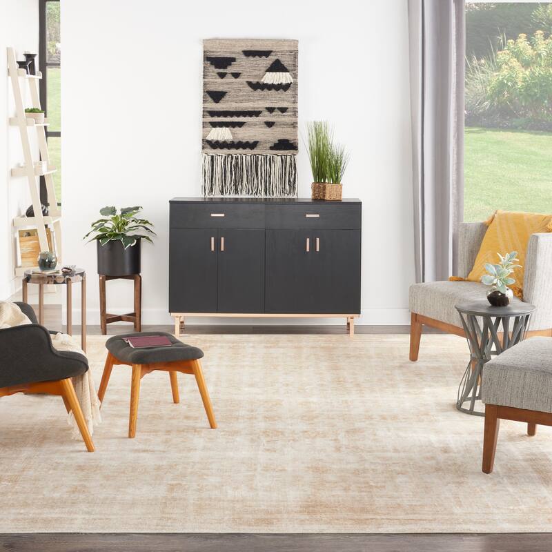 Desert Skies Botanical Persian Vintage Area Rug