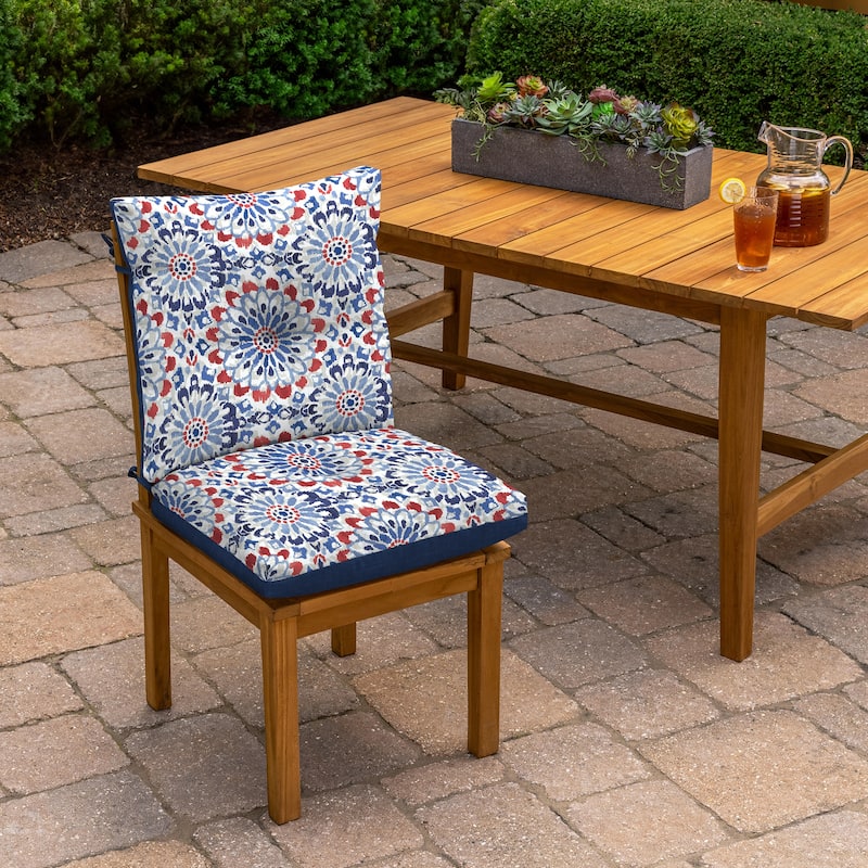 ARDEN Outdoor Plush Modern Tufted Blowfill Dining Chair Cushion, 21 x 40