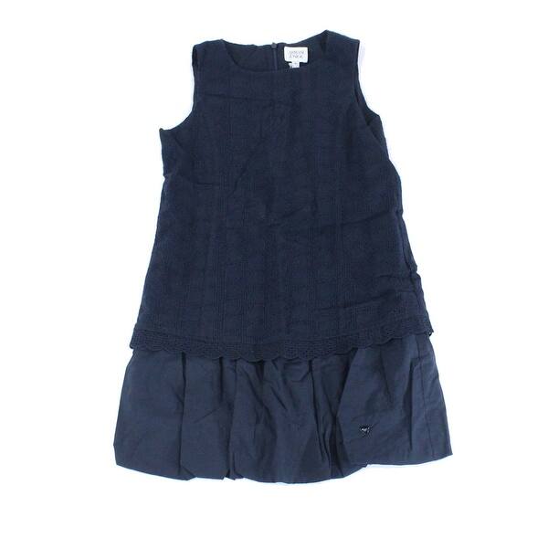 Shop Armani Junior Girls Dresses Blue Size 8 Eu 8a Eyelet Layered