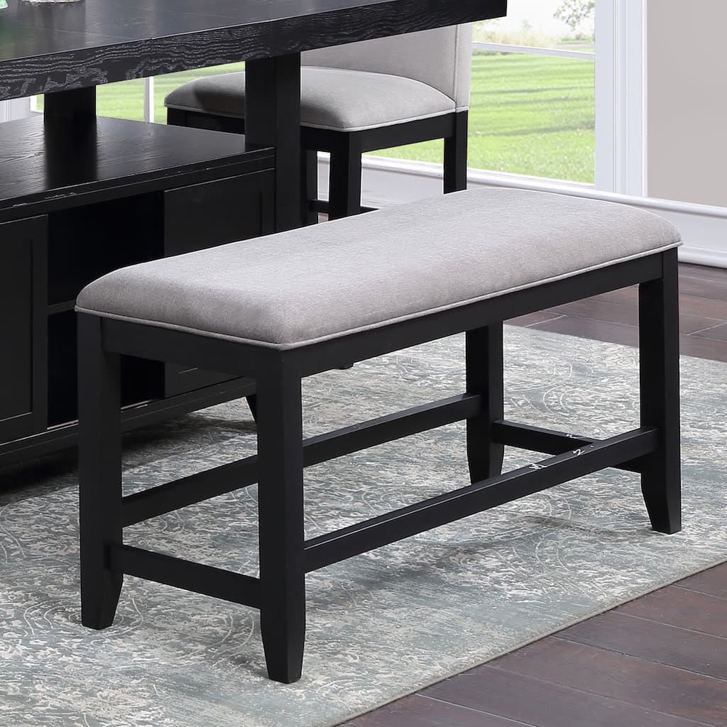Strick and Bolton Yantis Counter Bench in Rubbed Charcoal Finish