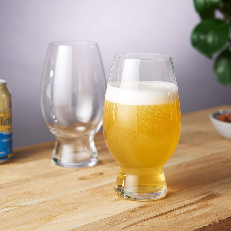 Pack of 2 Wheat Beer Crystal Glasses, Dishwasher Safe - Clear