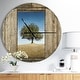 preview thumbnail 1 of 8, Designart 'Window Open To Solitary Tree' Oversized Farmhouse Wall CLock