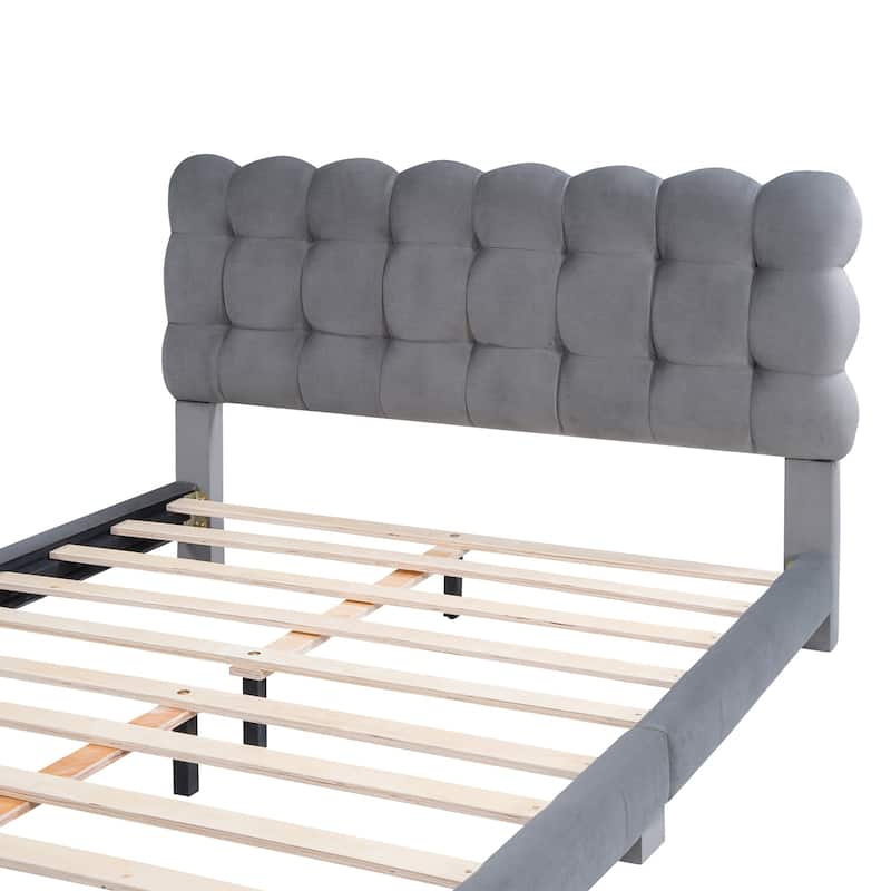 Upholstered Platform Bed with Soft Headboard