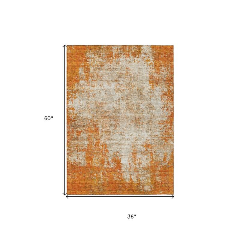 HomeRoots Abstract Transitional Rectangle Outdoor Rug