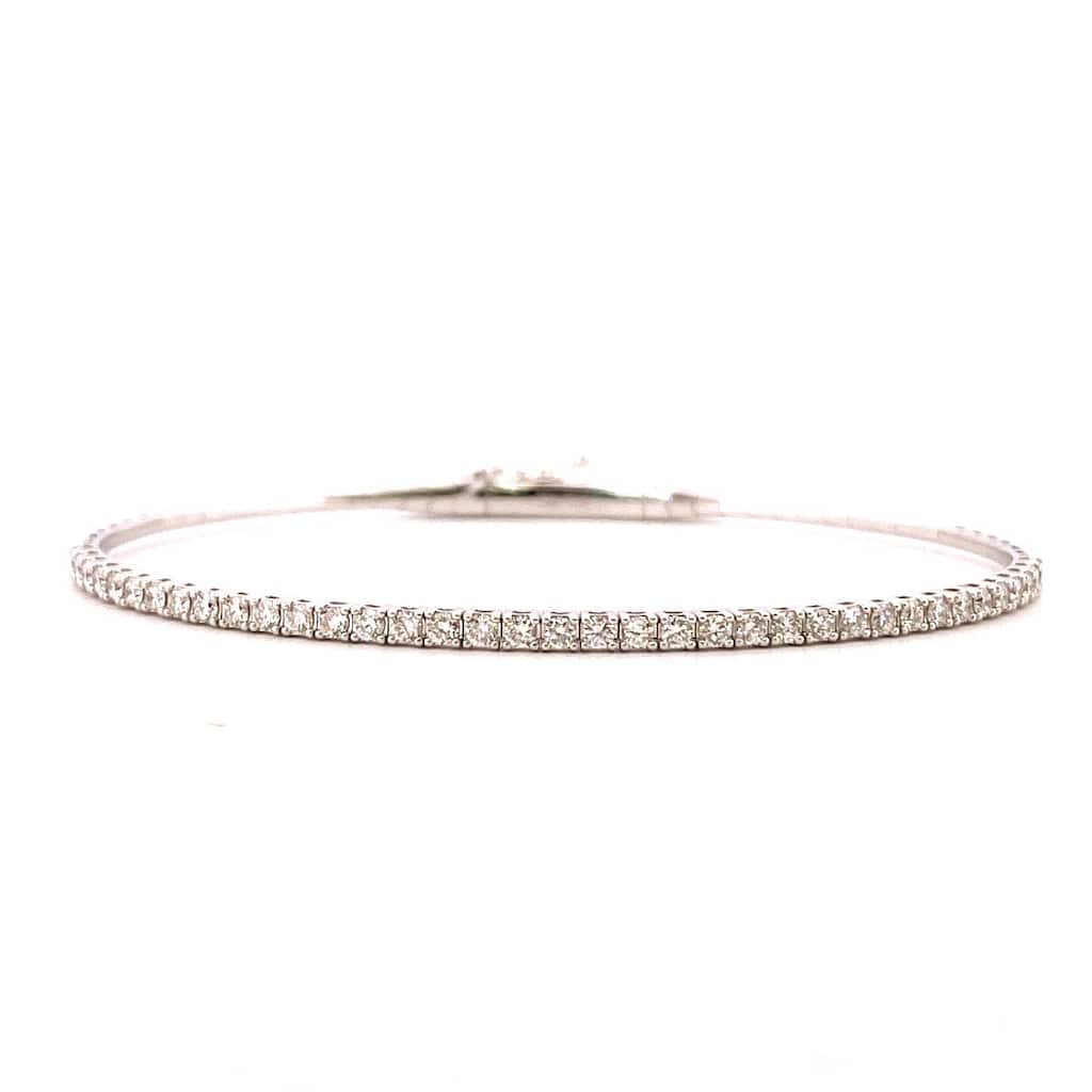 Kabella 14kt Gold Diamond Flexible Bangle