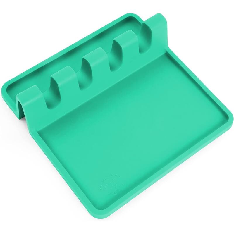 Zulay Kitchen Silicone Utensil Rest with Drip Pad