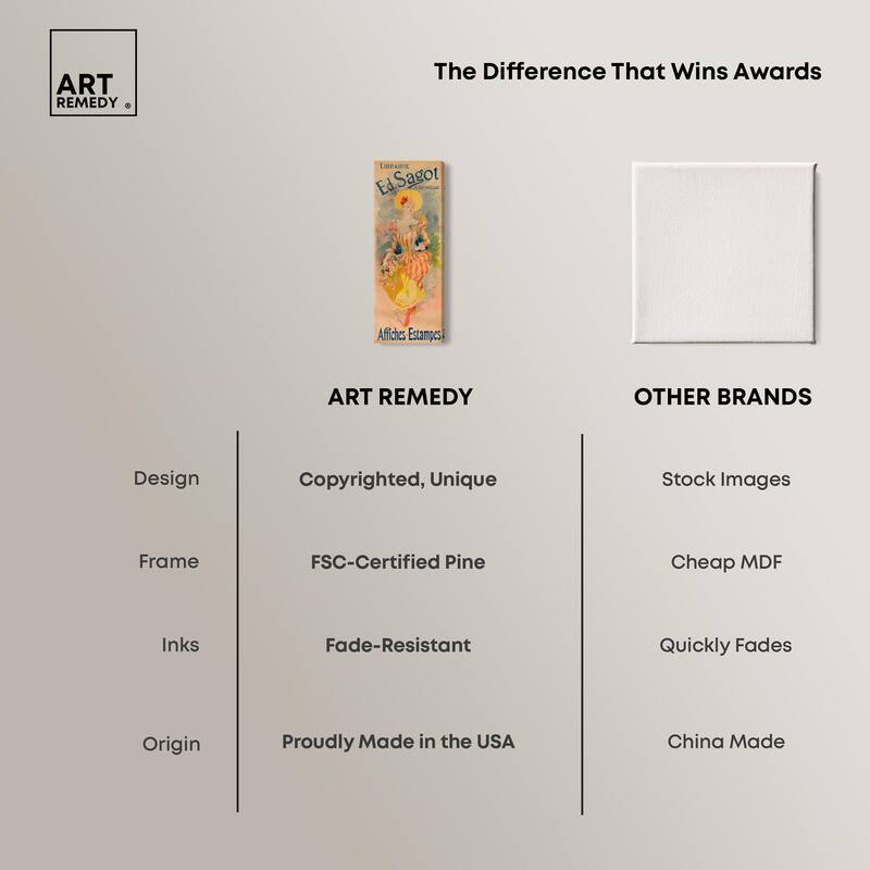 Bookstore Ed Sagot Panoramic Canvas by Art Remedy, Gallery Wrapped