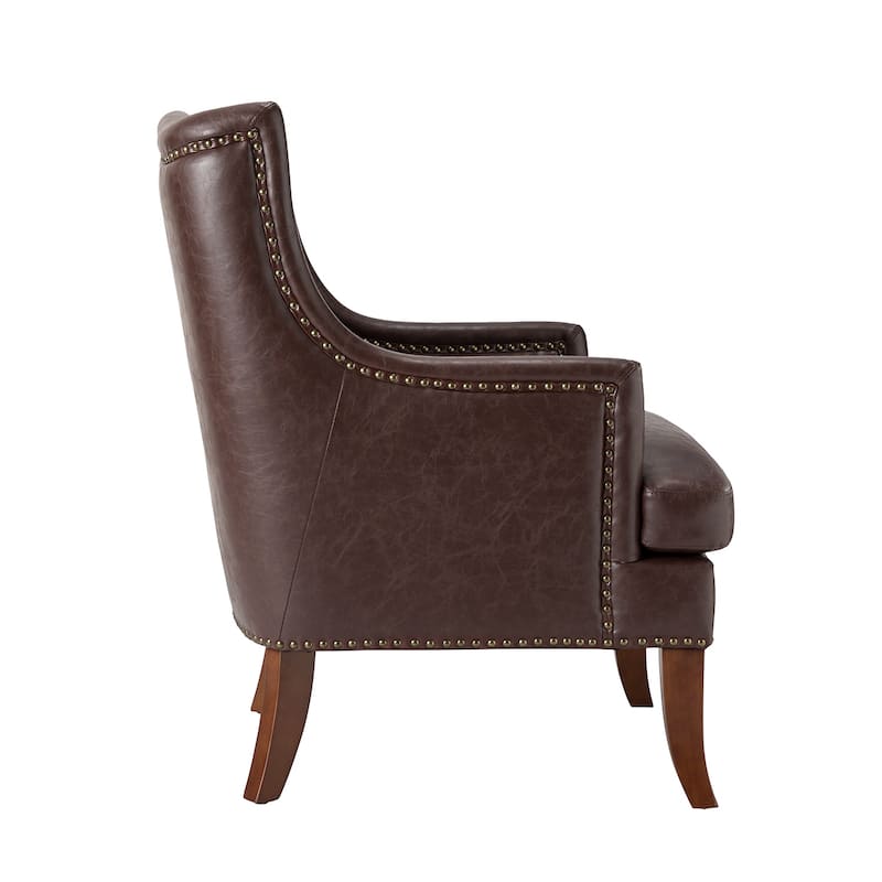 Konrad Comfy Living Room Vegan Leather Armchair by HULALA HOME