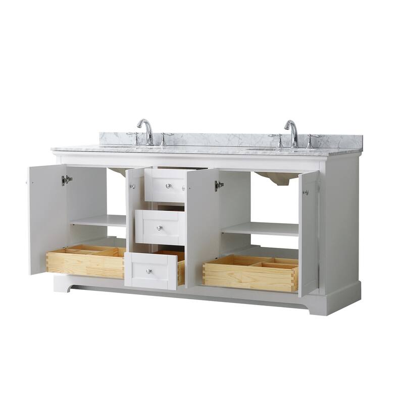 Wyndham Collection Avery 72" Free Standing Double Basin Vanity Set