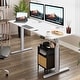 preview thumbnail 31 of 51, Futzca Height Adjustable Electric Standing Desk Sit Stand Computer Stand up Desk with Splice Board White/White63*24
