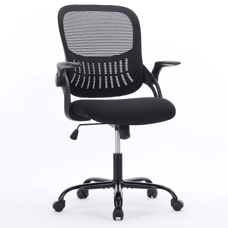 Office Chair Ergonomic, Desk Chair with Lumbar Support, Swivel Chair with Armrests, Computer Chairs - Black