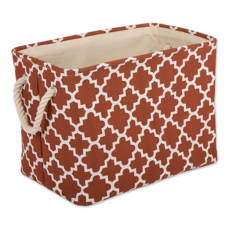 DII Lattice Decorative Storage Bin - Large - Cinnamon