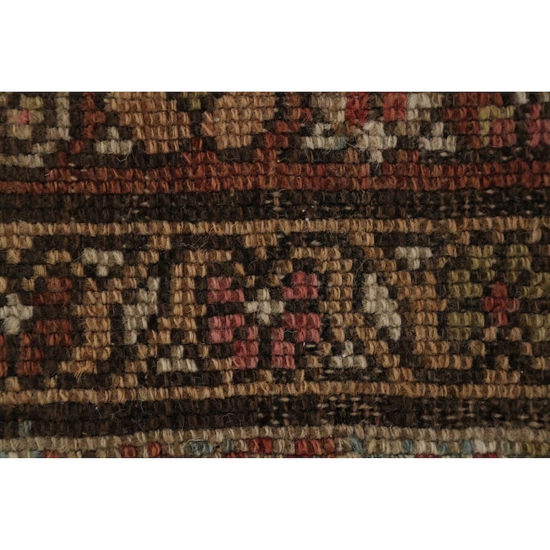 Hand Knotted Oriental 100% Wool Carpet Traditional All-Over Multi-Colored Senneh Runner Rug - 14' 1'' X 2' 11''