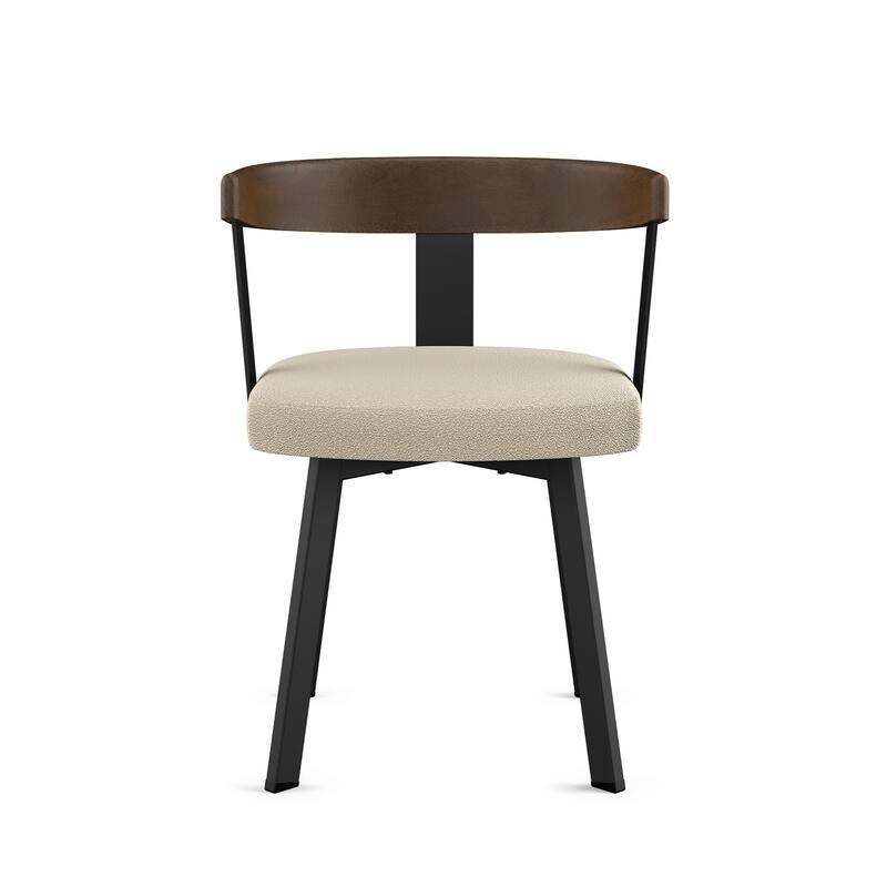 Amisco Lars Dining Chair with Wooden Backrest and Armrests