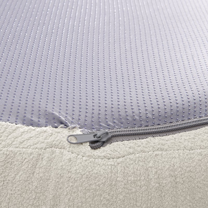 Roomfitters Curved Modular Sectional Sofa in Lamb's Wool Fabric, Modern Compressed Sofa No Assembly, Cozy for Living Room