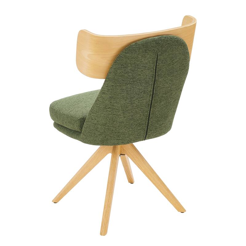 Art Leon Wood and Fabric Swivel Desk Chair