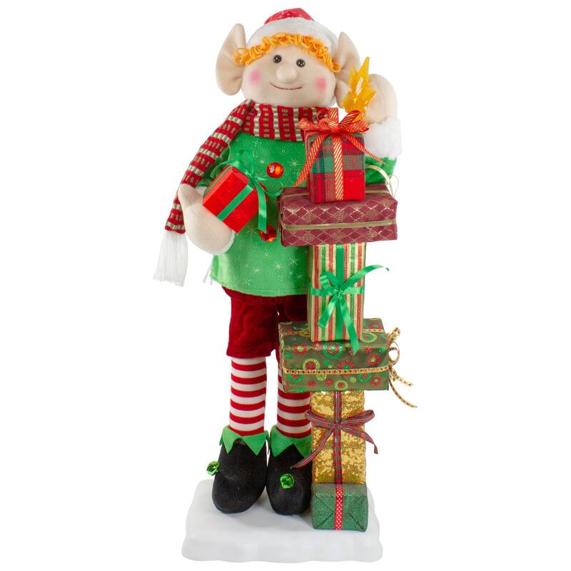 30-Inch Santa's Little Animated Elf with Lighted Star Musical Christmas Figure - 30"