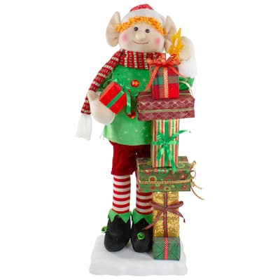 30-Inch Santa's Little Animated Elf with Lighted Star Musical Christmas Figure - 30"