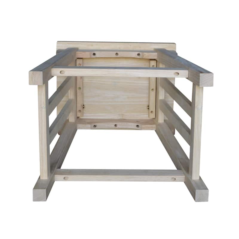 24-inch Unfinished Solid Parawood Mission Counter Stool